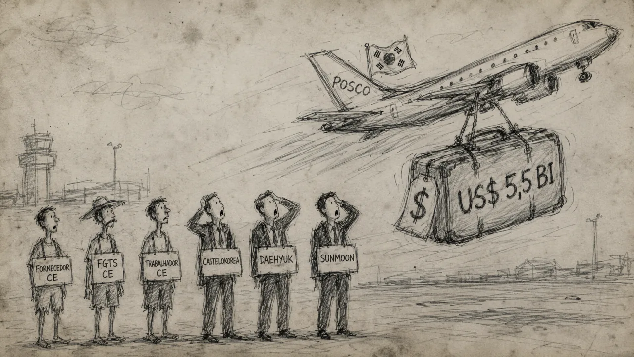 Caricatura: Korean company linked to former CSP files for bankruptcy and defaults on R$ million to 16 businesses in Ceará