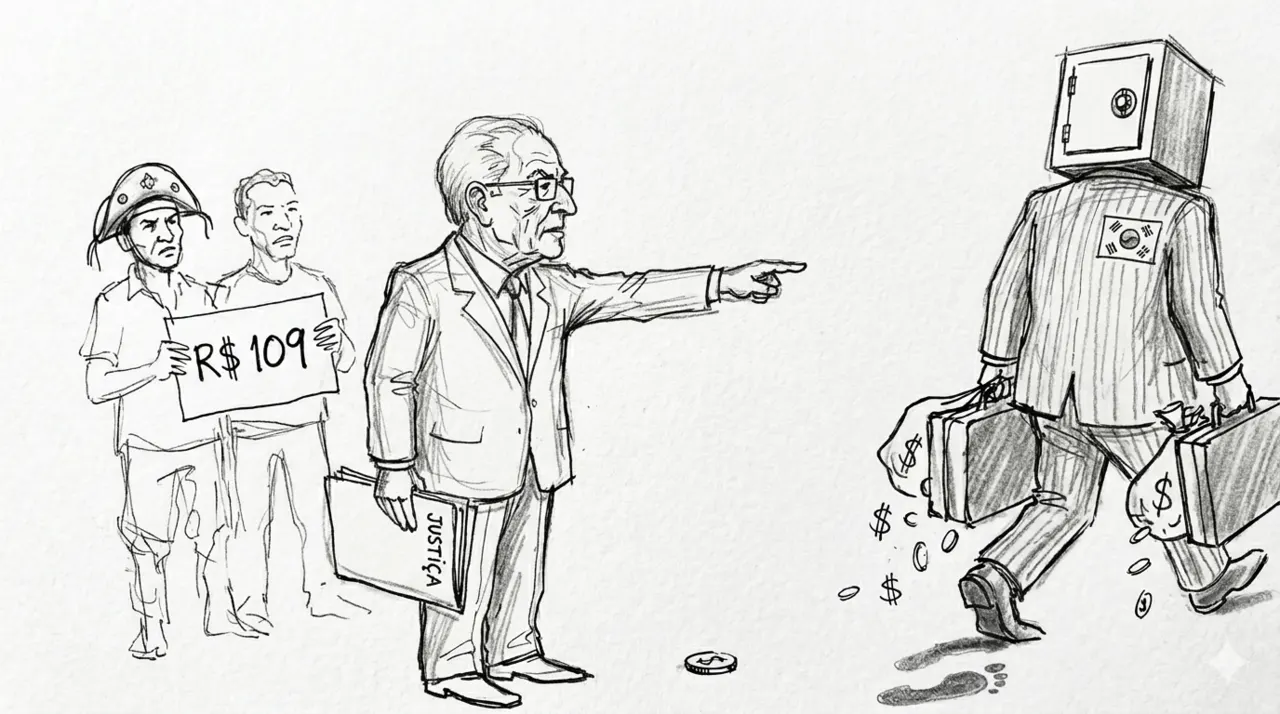 Caricatura: Ex-minister joins Brazilian creditors' fight against Korean giant